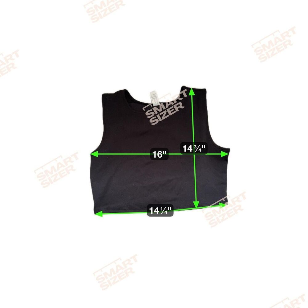 Yogalicious Black Cropped Tank Top | Size L | Athleisure Muscle Tank - Picture 4 of 4